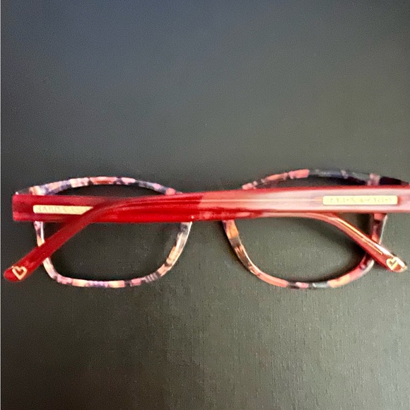Hard Candy Red, Patterned Eyeglass Frame. Rx-able. - Picture 3 of 4
